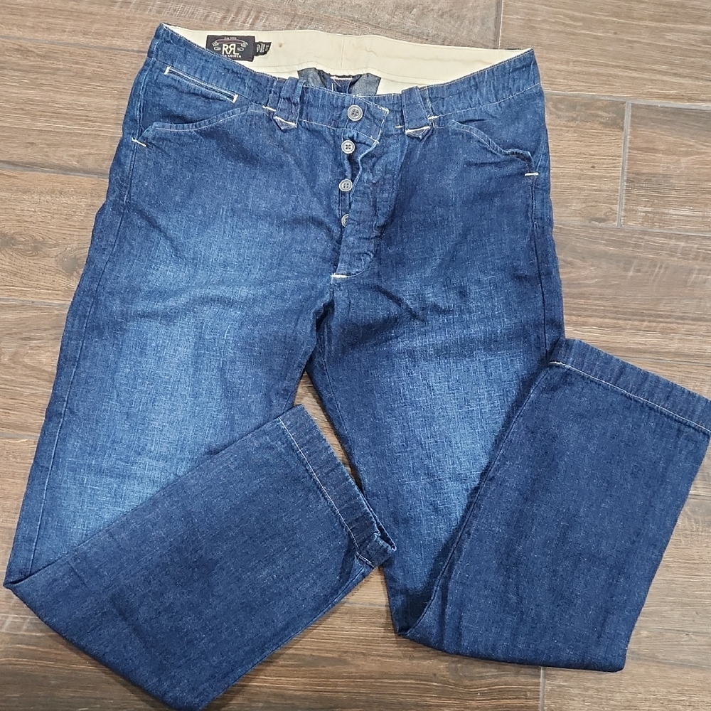 RRL mens denim officer chino